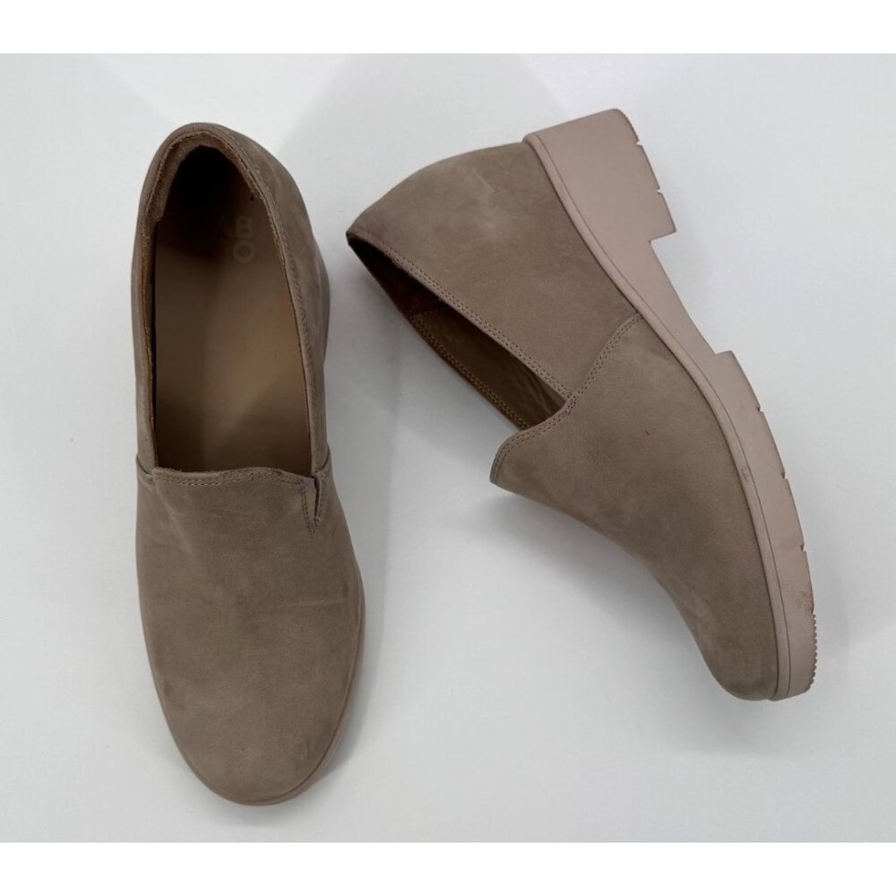 Abeo Horizon Taupe Leather Slip-On Wedge Shoes Size 11 - Picture 2 of 10